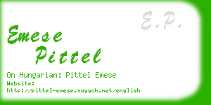 emese pittel business card